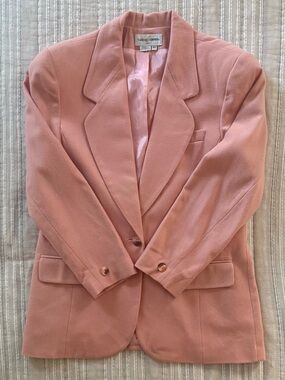 Vintage Casual Corner Blush Pink Tailored Blazer Jacket
